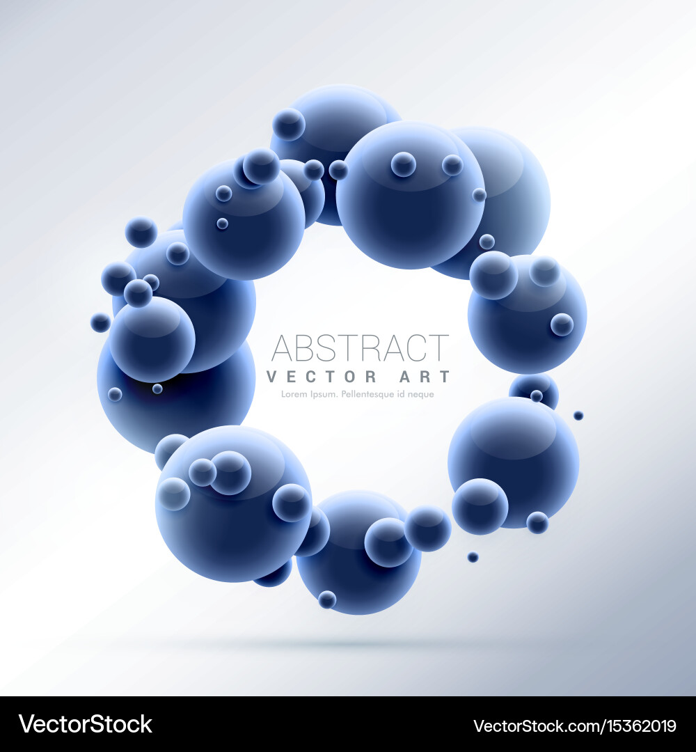 Abstract 3D Molecular Framework vector image