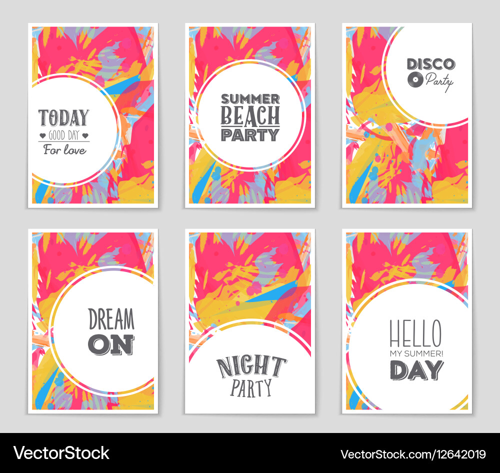 Abstract layout background set for art vector image