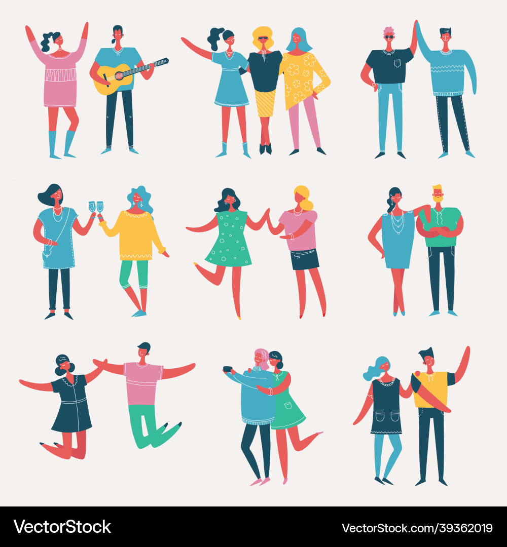 Background in a flat style of group Background in a flat style of group Vector Image