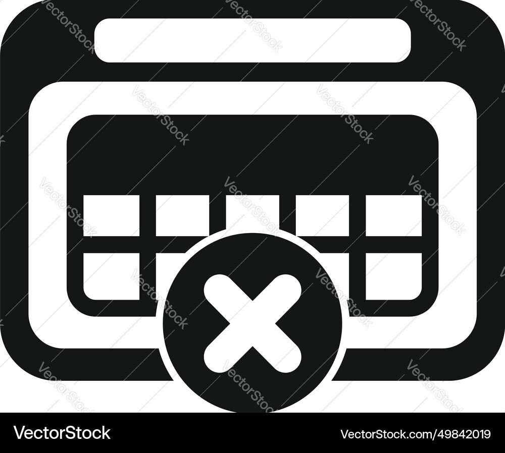 Calendar time filter content icon simple Calendar time filter content icon simple vector image