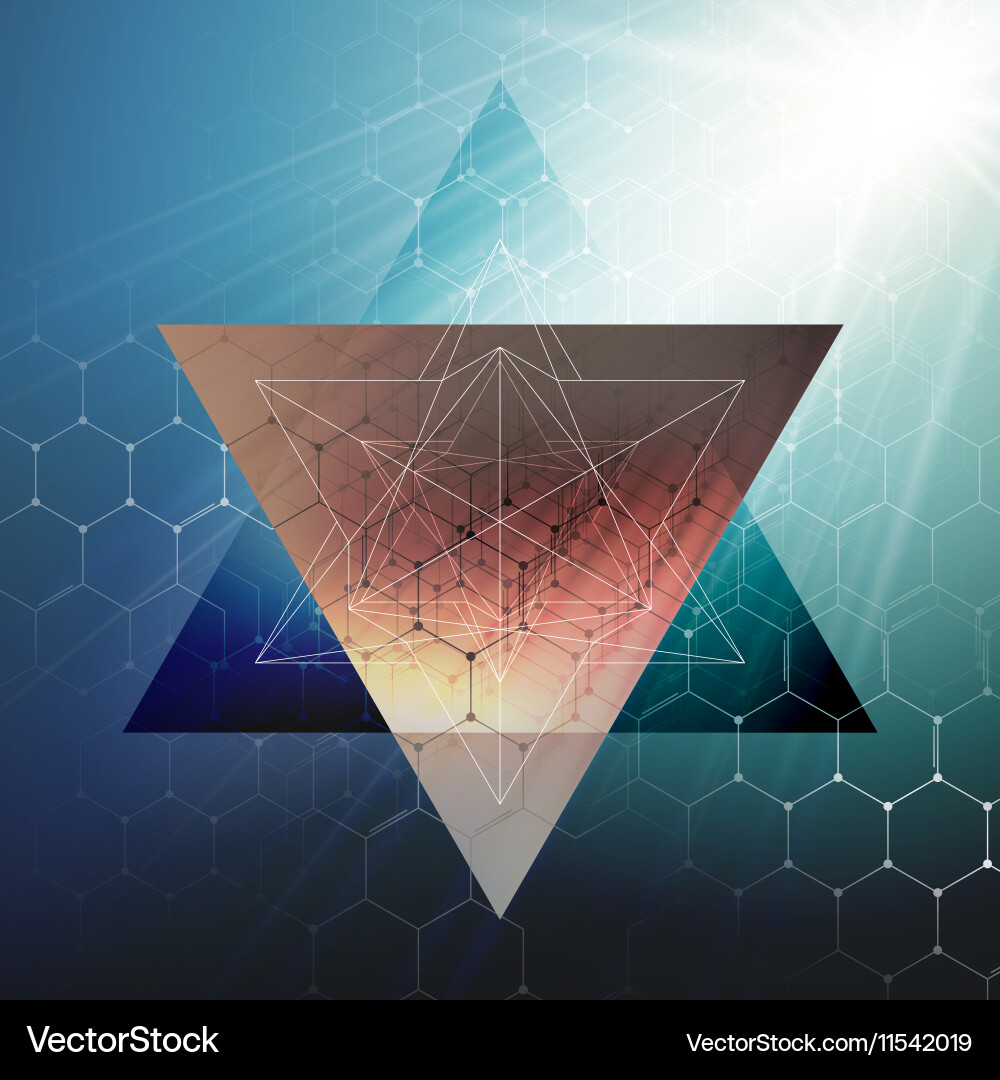 Chemistry 3d pattern hexagonal molecule structure Vector Image