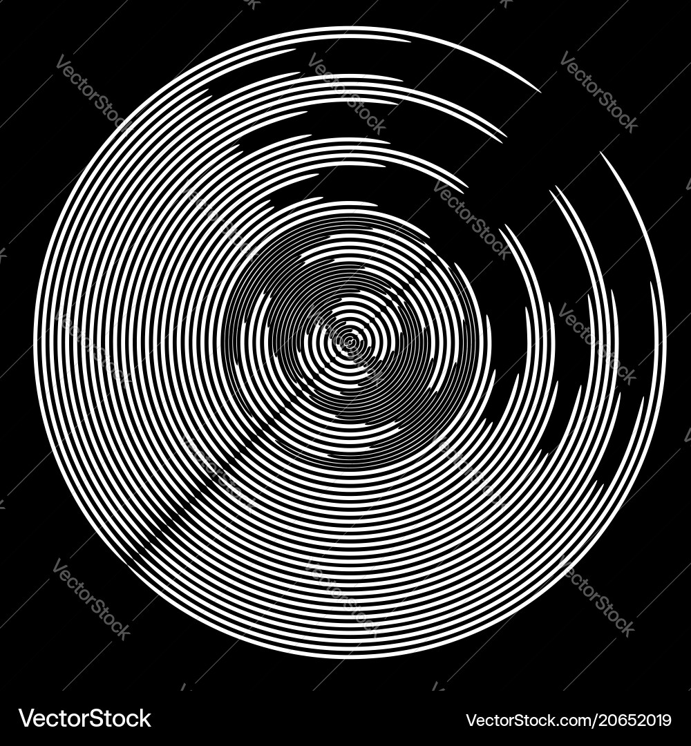 Circle rotation shape abstract background vector image
