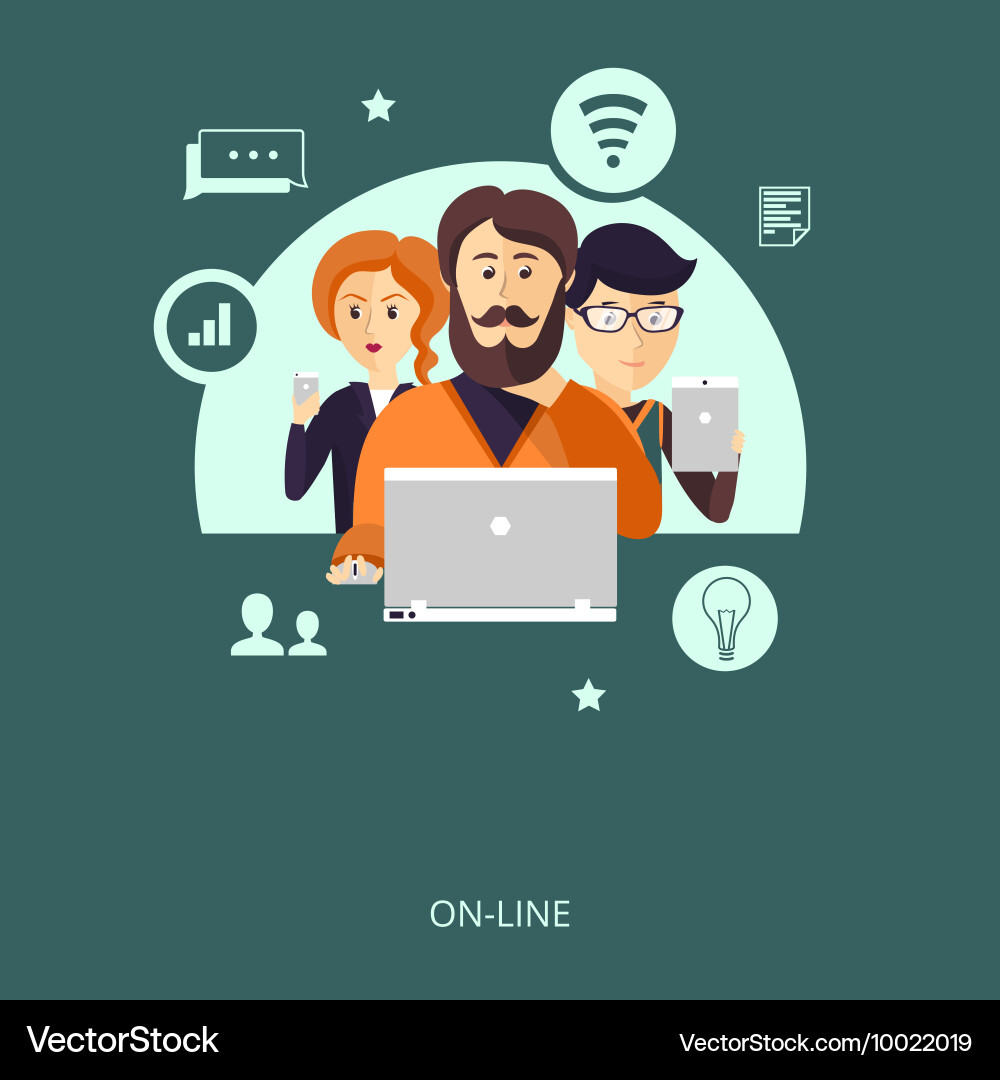 Concept of teamwork or adaptive design vector image