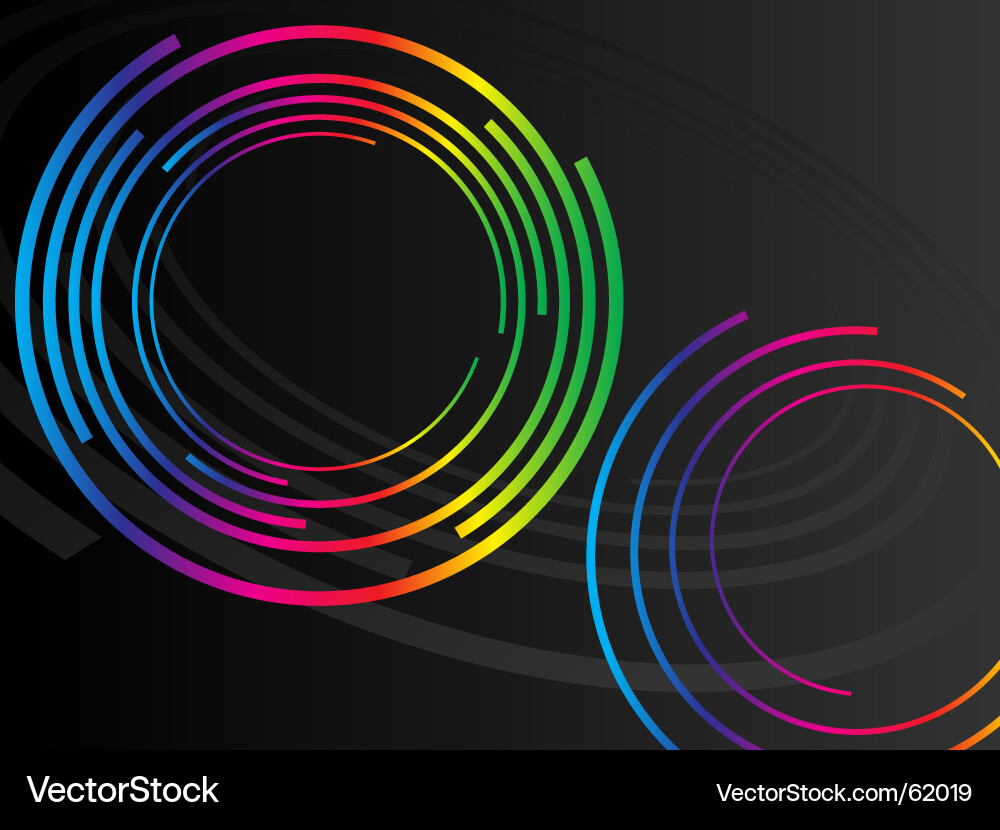 Dynamic Radial Circles vector image