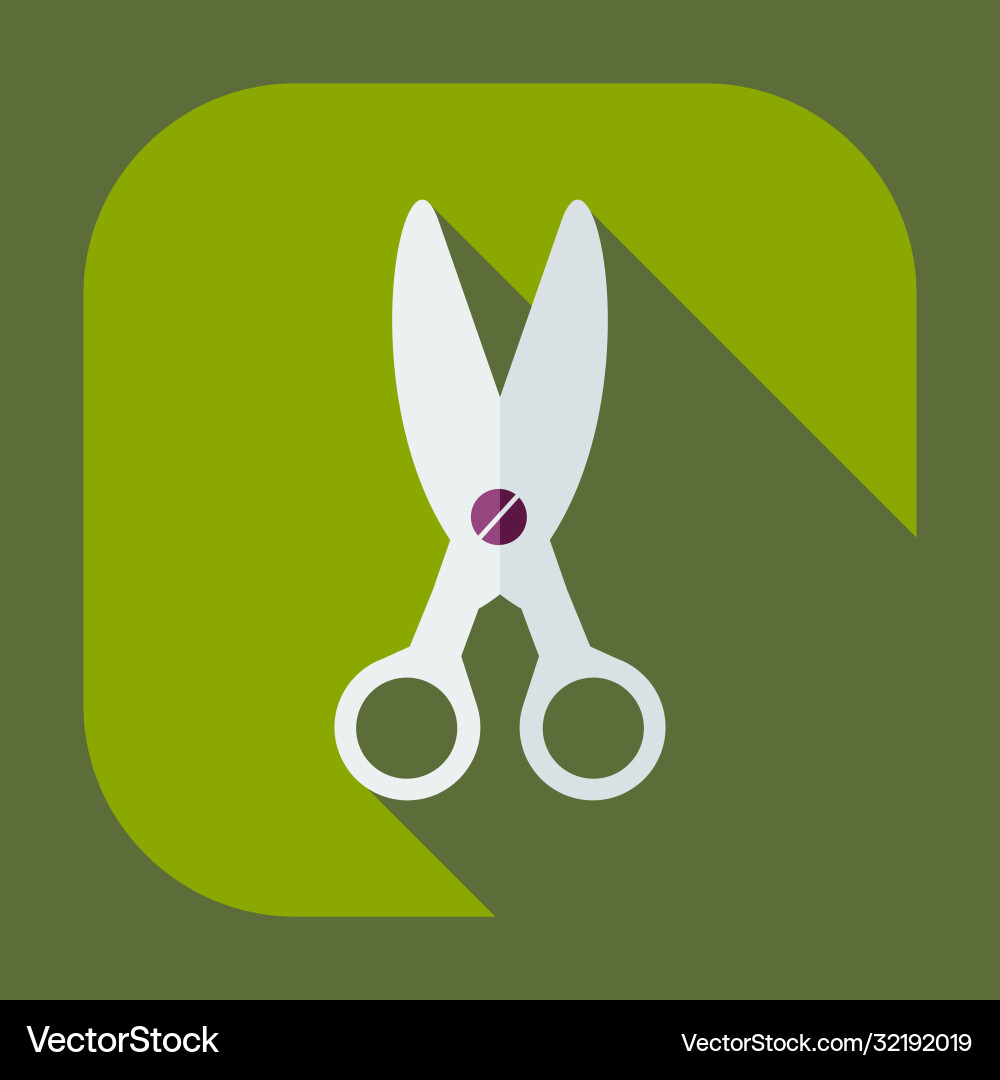 Flat modern design with shadow icons scissors Flat modern design with shadow icons scissors vector image