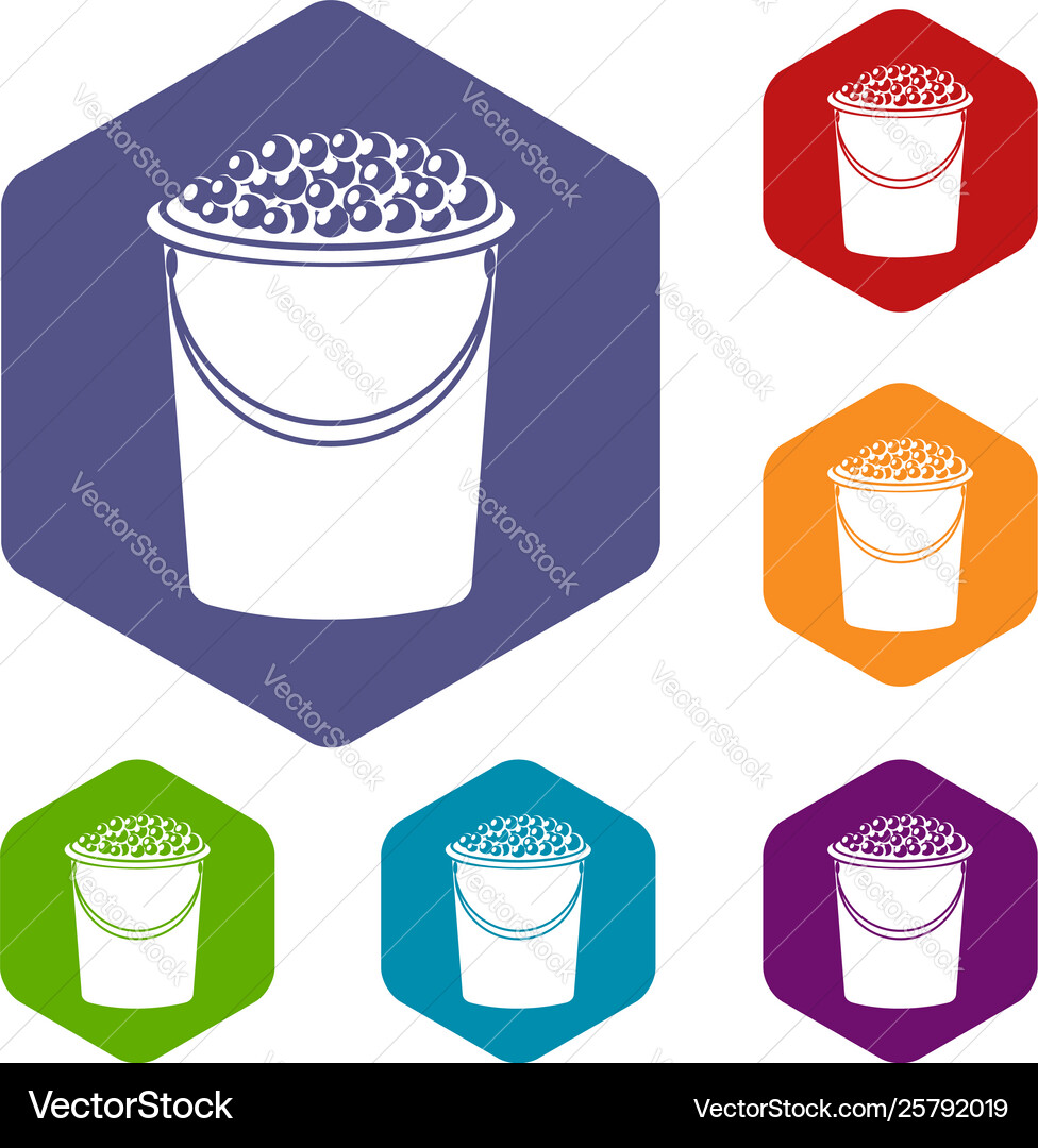 Foam in bucket icon simple style vector image