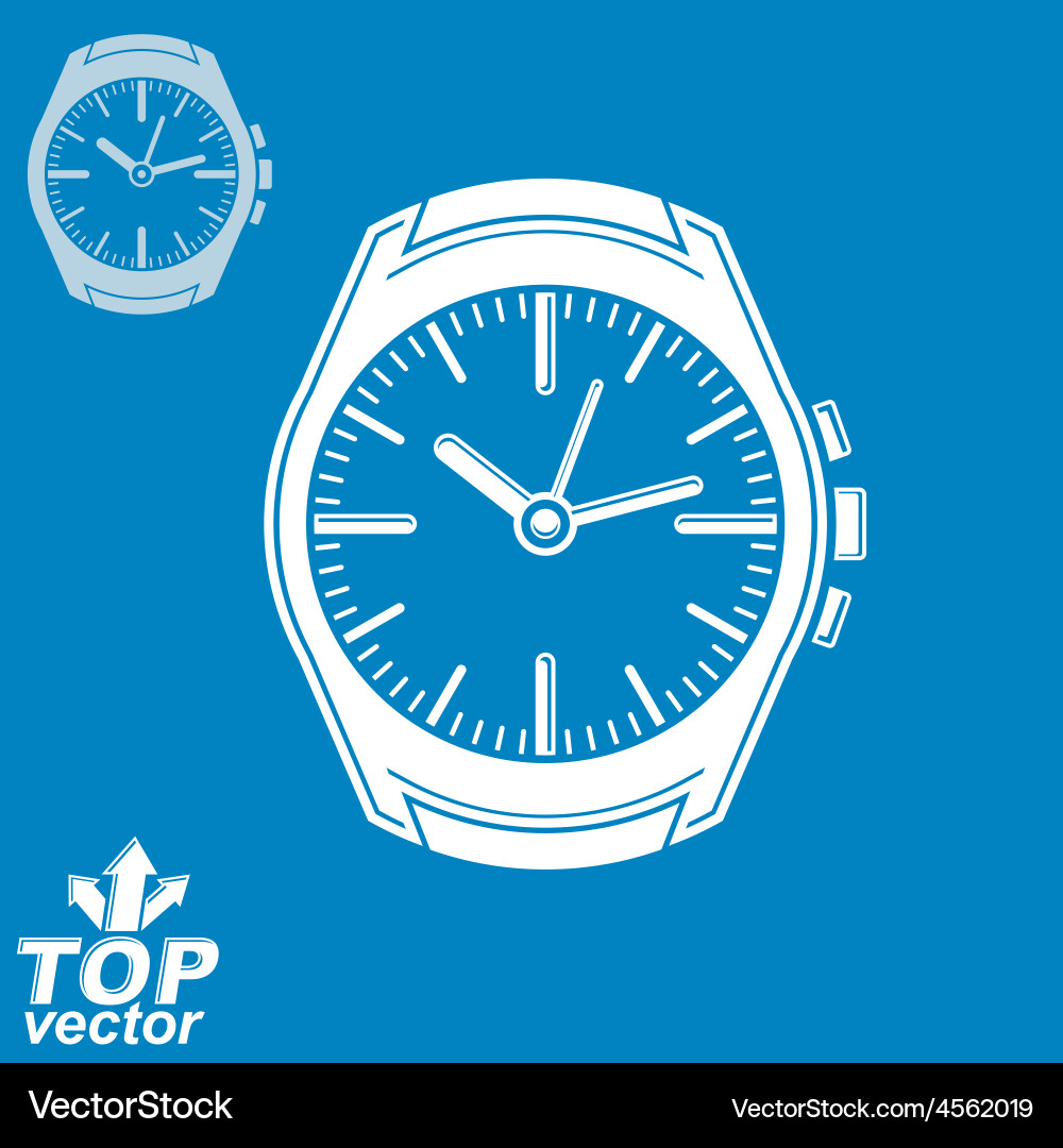 Graphic pocket watch invert version include vector image