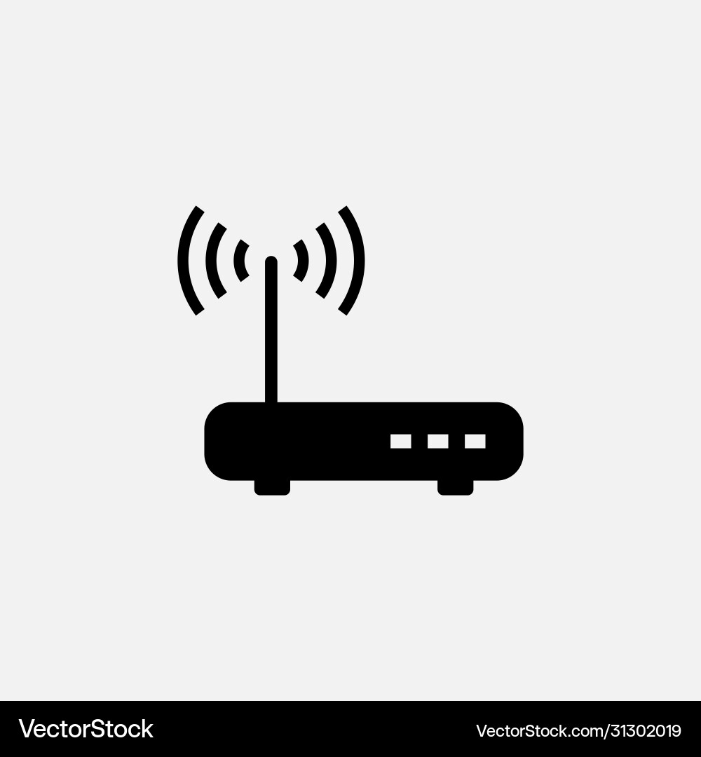 Internet router simple modern icon design Vector Image