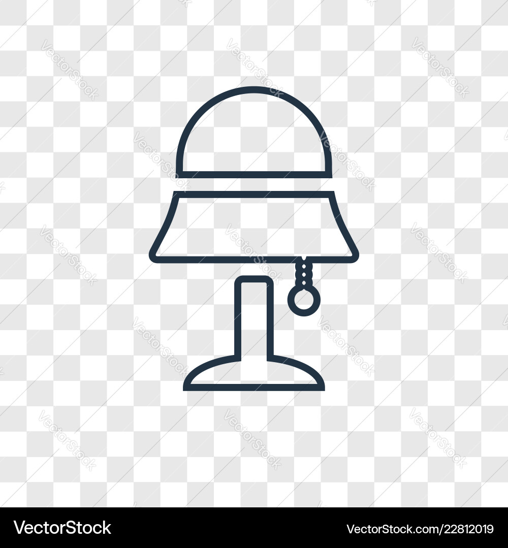 Lamp concept linear icon isolated on transparent vector image