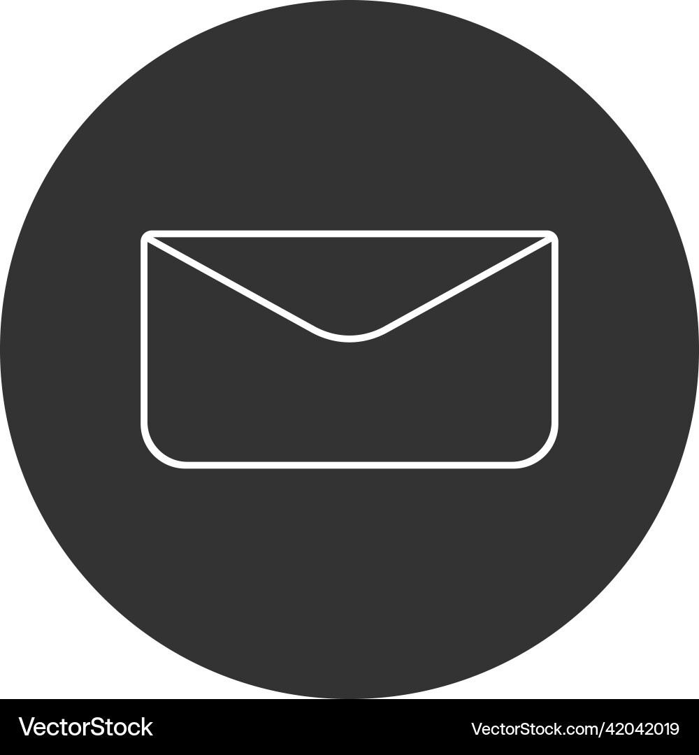 Mail envelope icon message line for web Vector Image