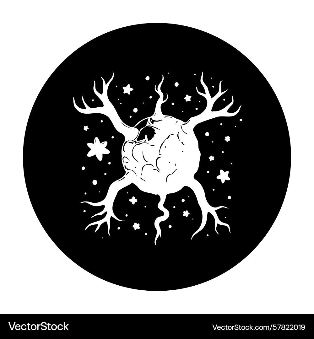 Mystical celestial entity in the dark a cosmic vector image