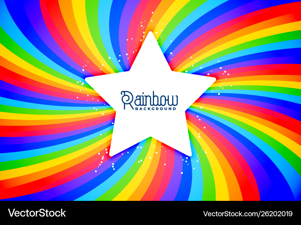 Radiant Regenbogen Swirl Hintergrund Vektorbild