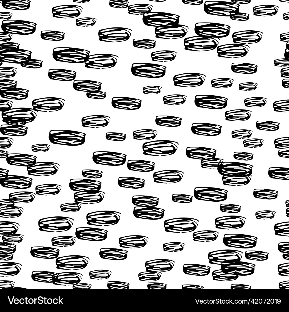 Seamless pattern with sketch oval shape Seamless pattern with sketch oval shape vector image