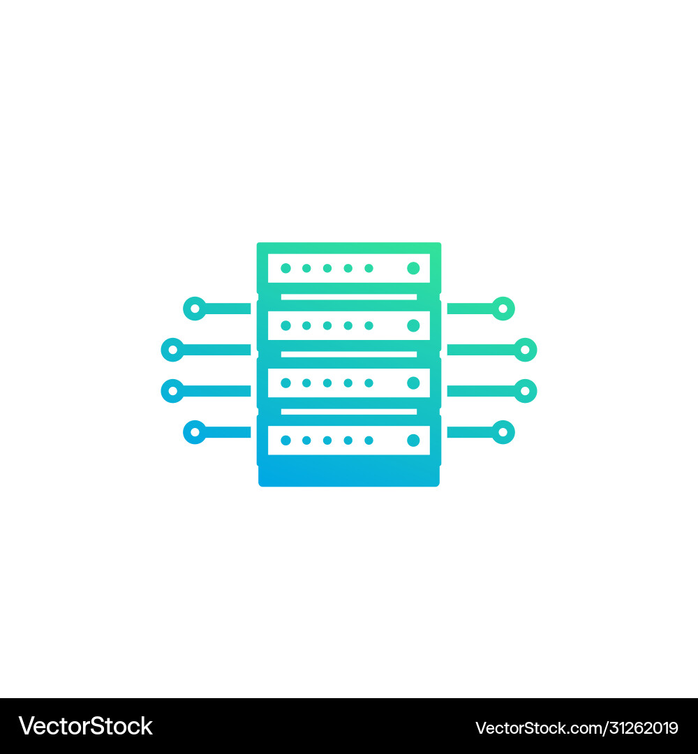 Server data technology icon Vector Image