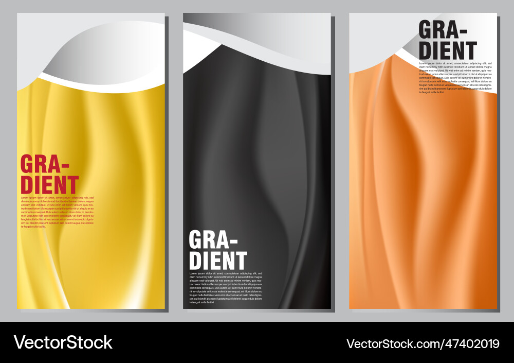 Set abstract background smooth gradient mesh wave Set abstract background smooth gradient mesh wave vector image