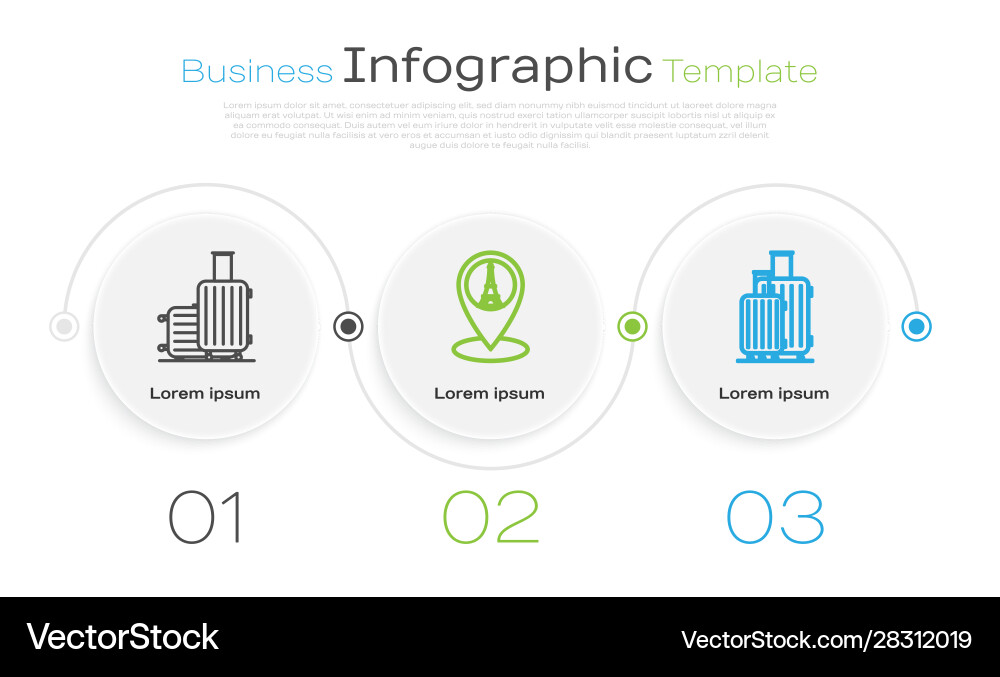 Set line suitcase for travel map pointer Set line suitcase for travel map pointer vector image
