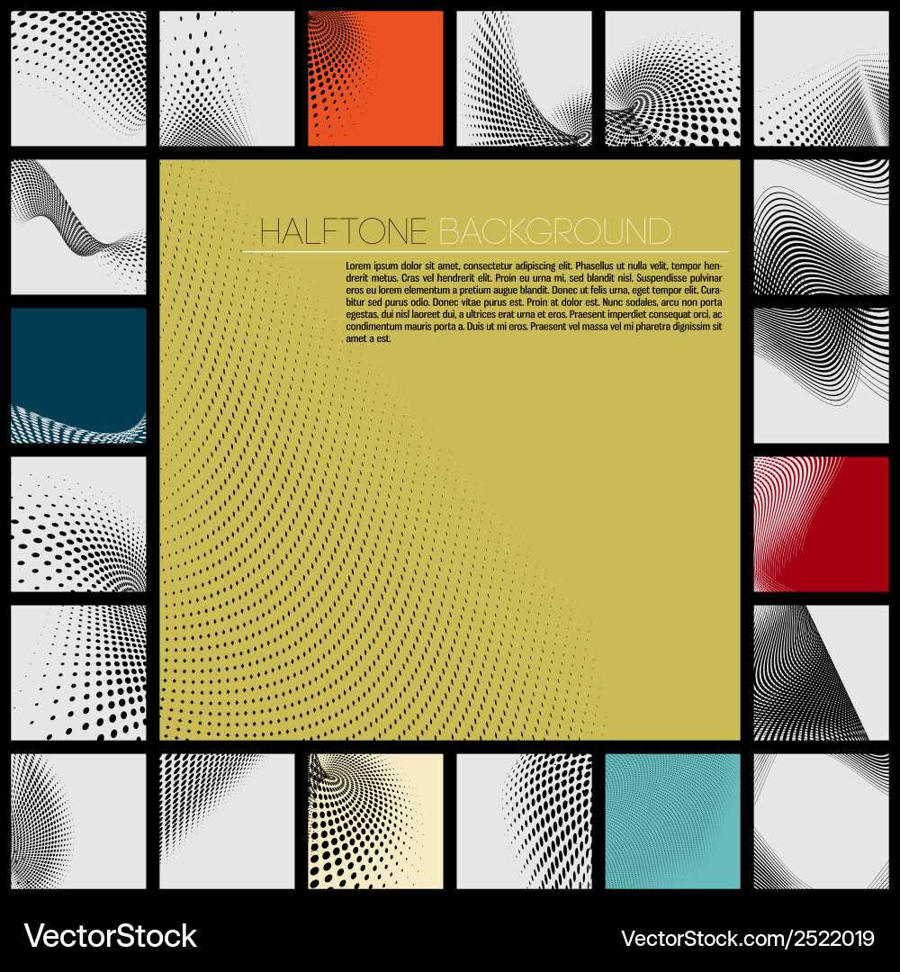 Set of dotted abstract forms Vector Image