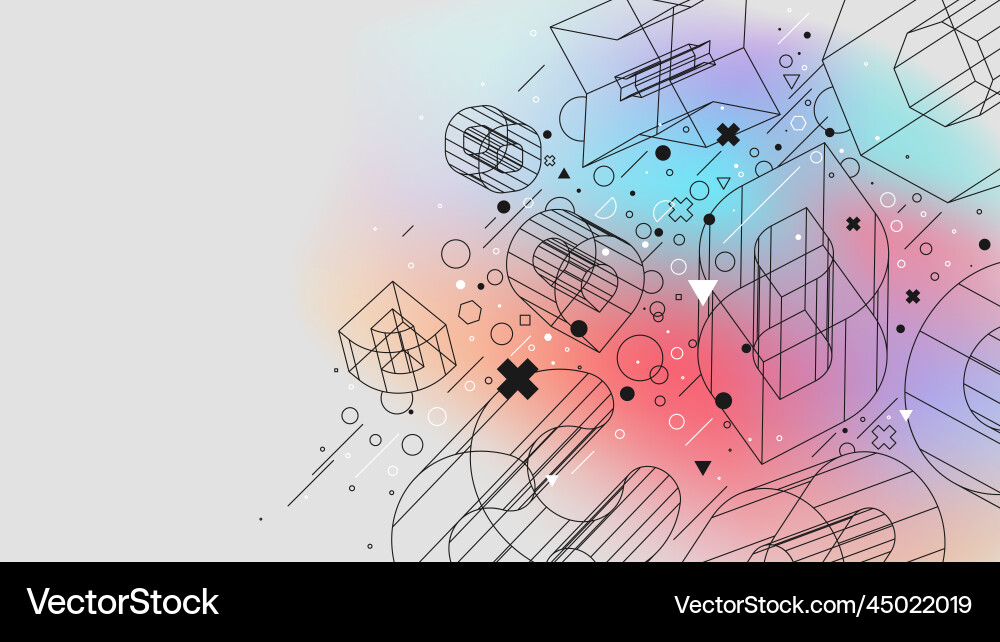 Structures of physical figures different shapes Structures of physical figures different shapes Vector Image