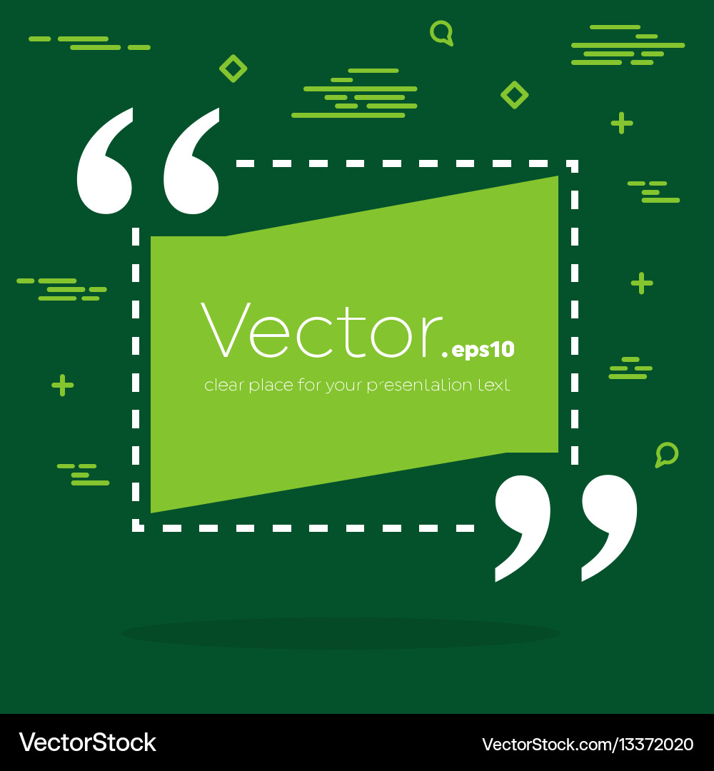 Abstract concept empty speech square quote Vector Image