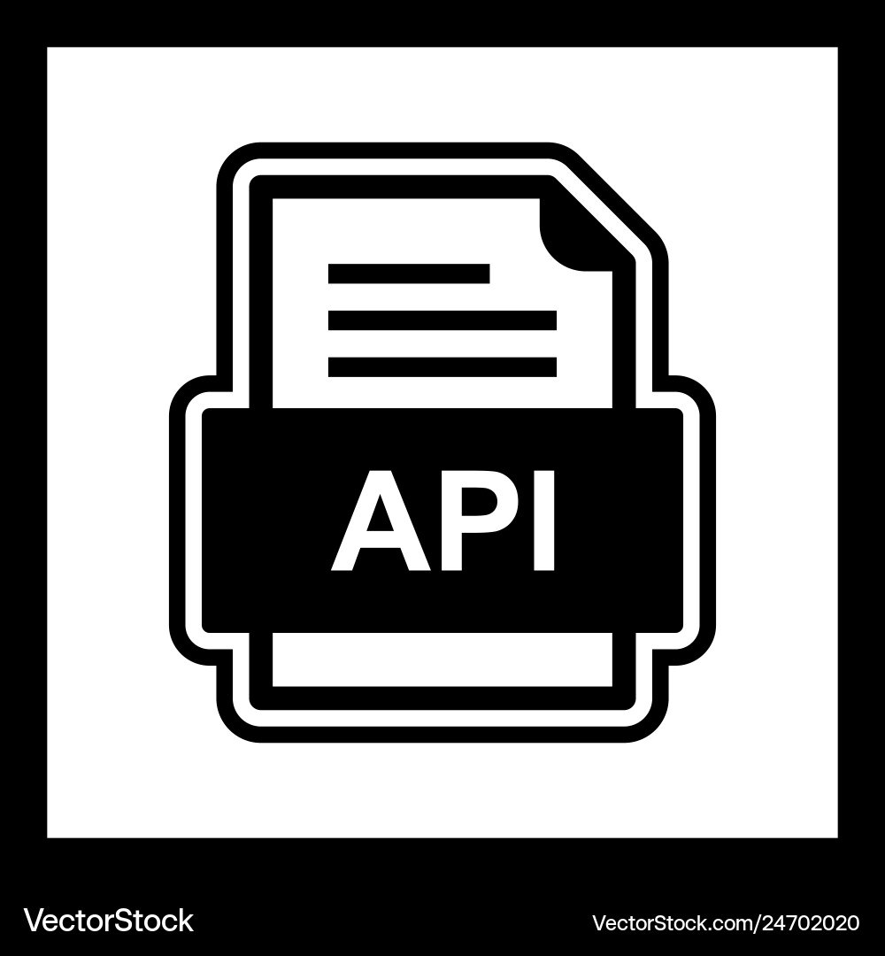Api Datei Dokument Symbol vektorbild