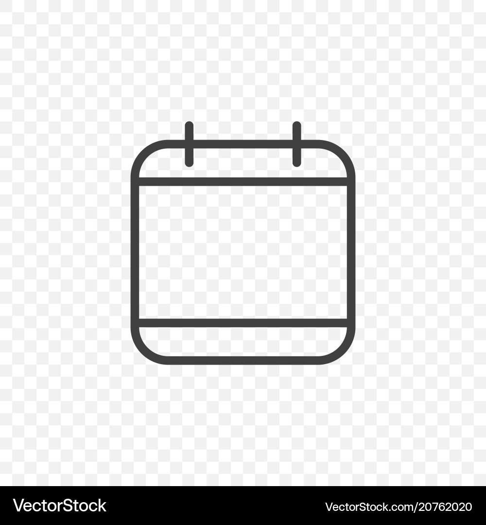 Calendar icon on a transparent background easy Calendar icon on a transparent background easy vector image