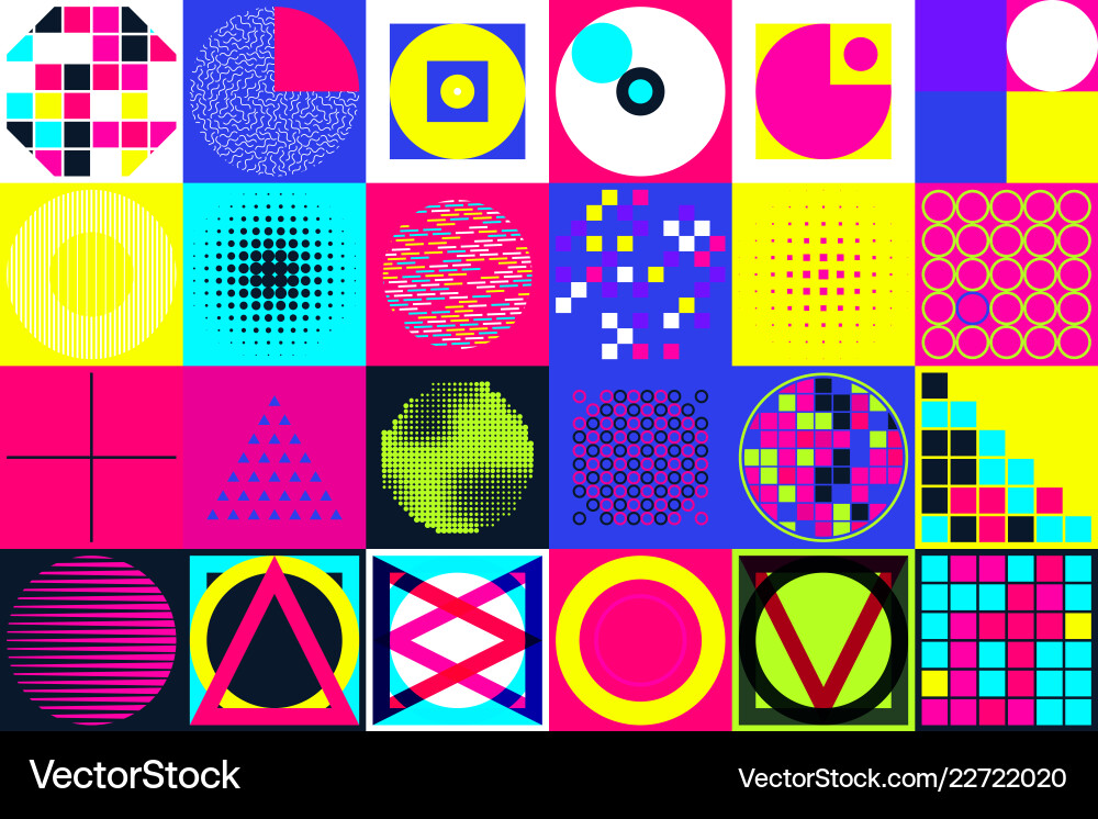Geometric figures collection universal Geometric figures collection universal Vector Image