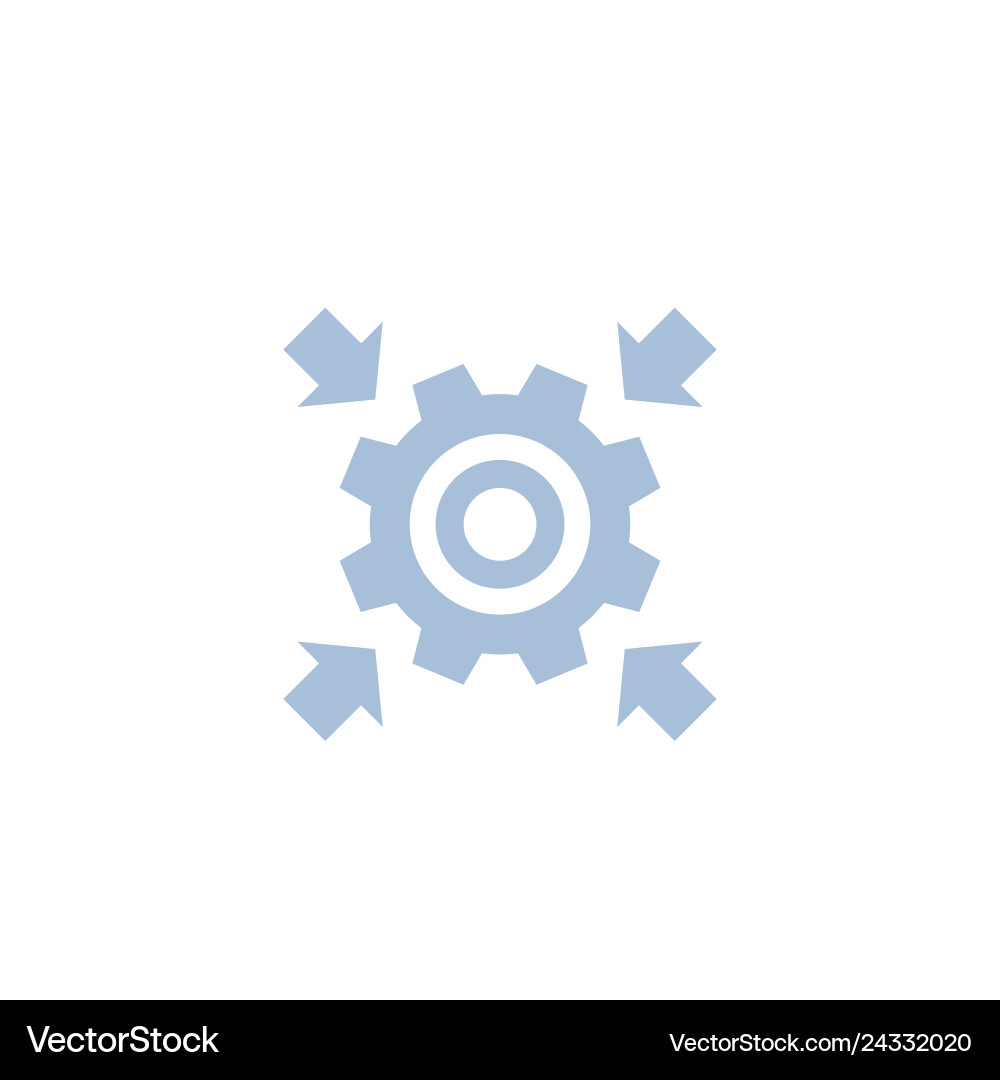 Integration concept icon with cogwheel Integration concept icon with cogwheel vector image