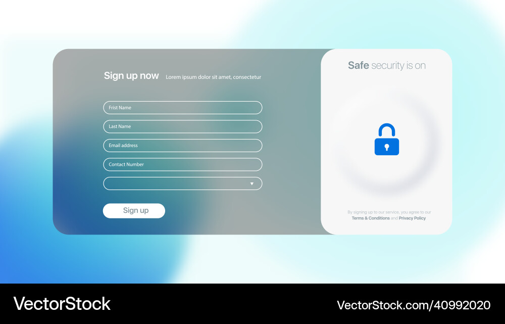 Landing page design from website web Vector Image