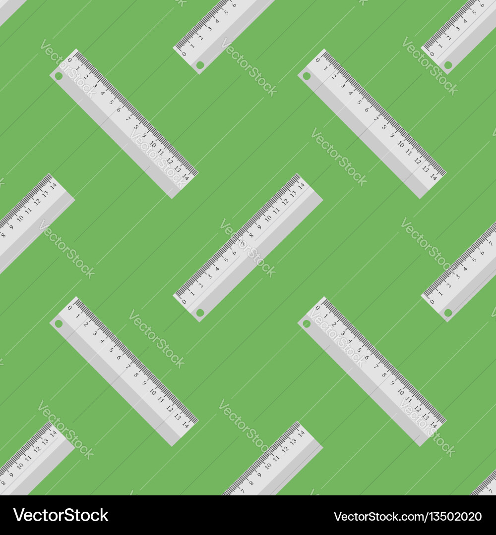 Metallic ruler seamless pattern vector image