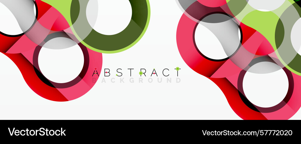 Modern design features overlapping circles red Vector Image