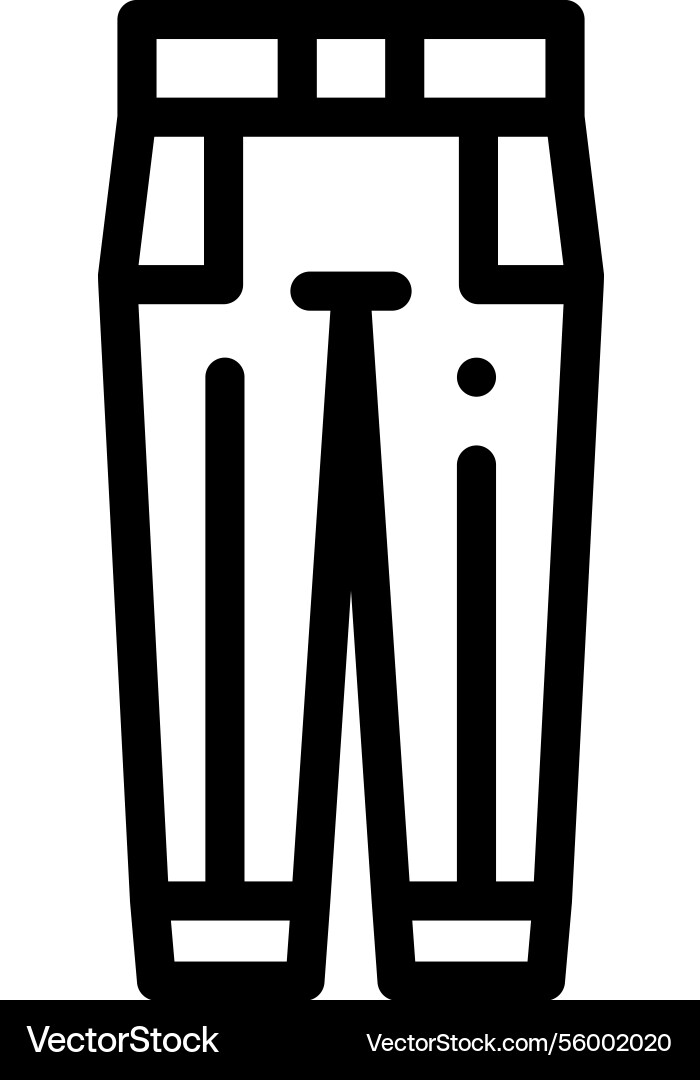 Pants icon thin linear style design isolated Pants icon thin linear style design isolated vector image