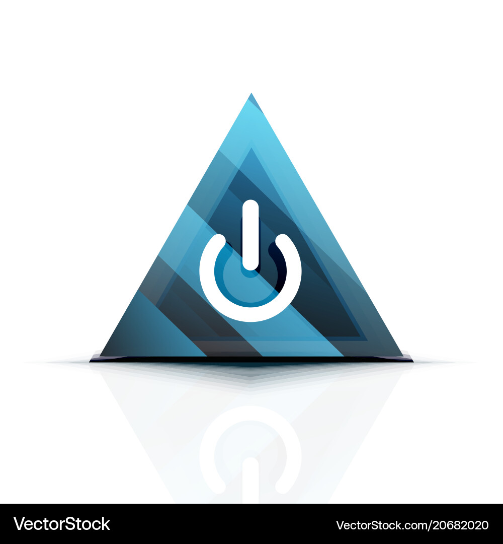 Power button icon start symbol web design ui Vector Image