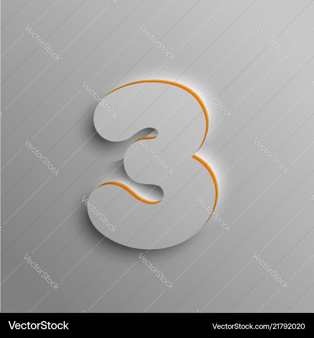 Realistic 3d font Realistic 3d font vector image