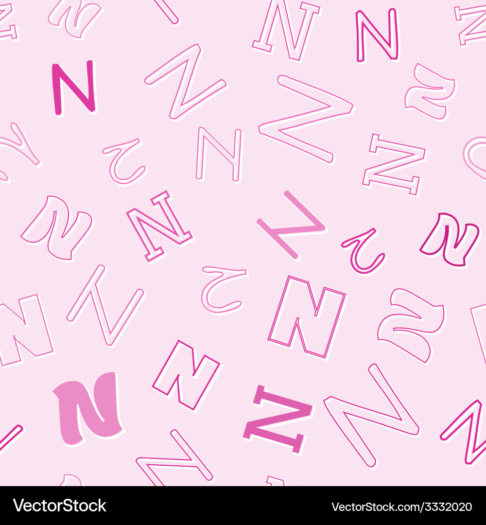 Seamless pattern with character n Vector Image