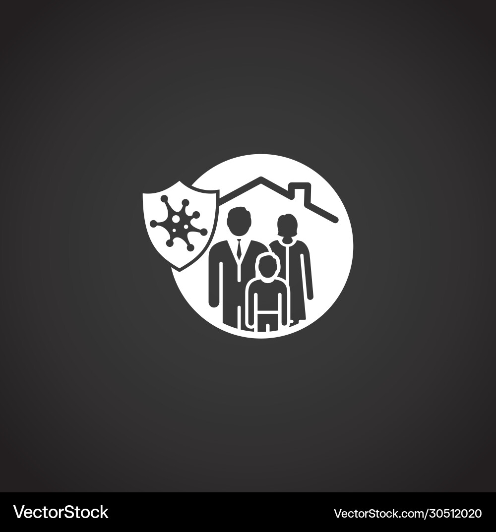 Self isolation related icon on background Self isolation related icon on background vector image
