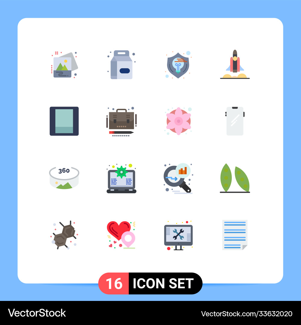 Set 16 flat colors on grid for image design Vector Image