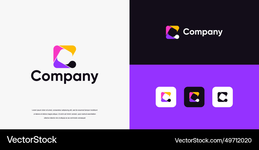 Simple initial c monogram logo Simple initial c monogram logo vector image
