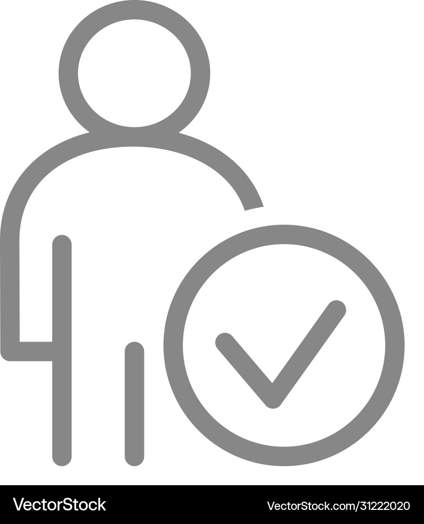 User Checkmark Icon - Verification vector image