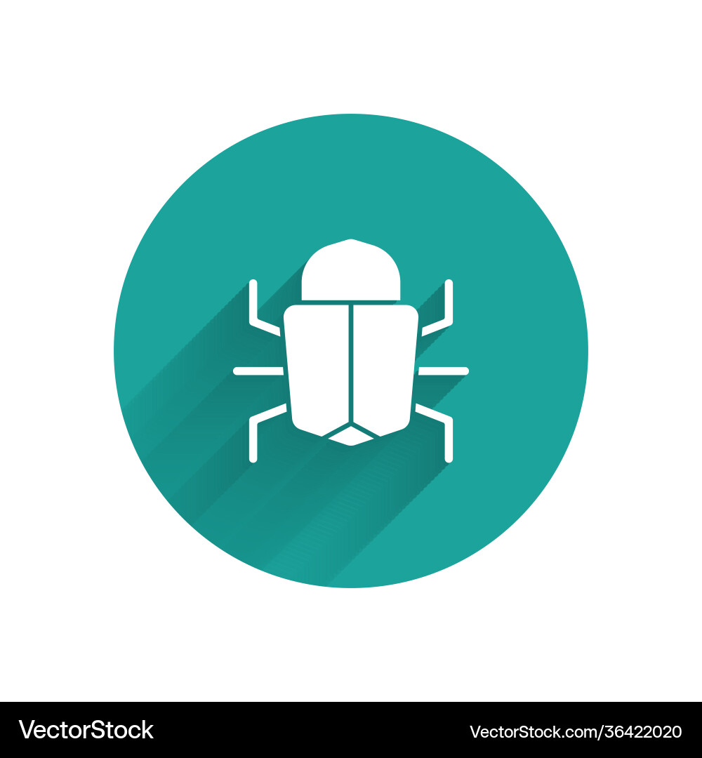 White system bug concept icon isolated with long White system bug concept icon isolated with long vector image