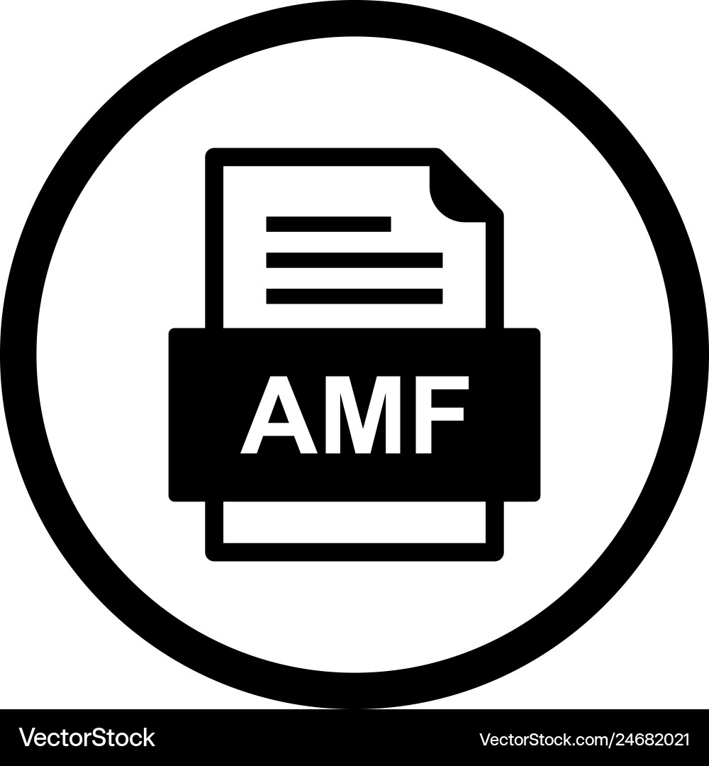 Amf file document icon Vector Image