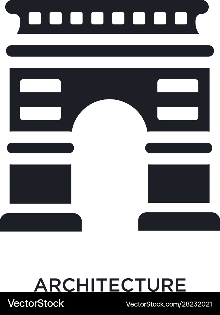 Black architecture isolated icon simple element Black architecture isolated icon simple element vector image