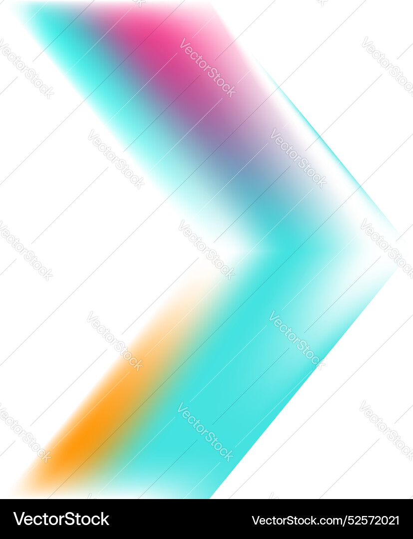 Blurred abstract gradient arrow pointing right Blurred abstract gradient arrow pointing right vector image