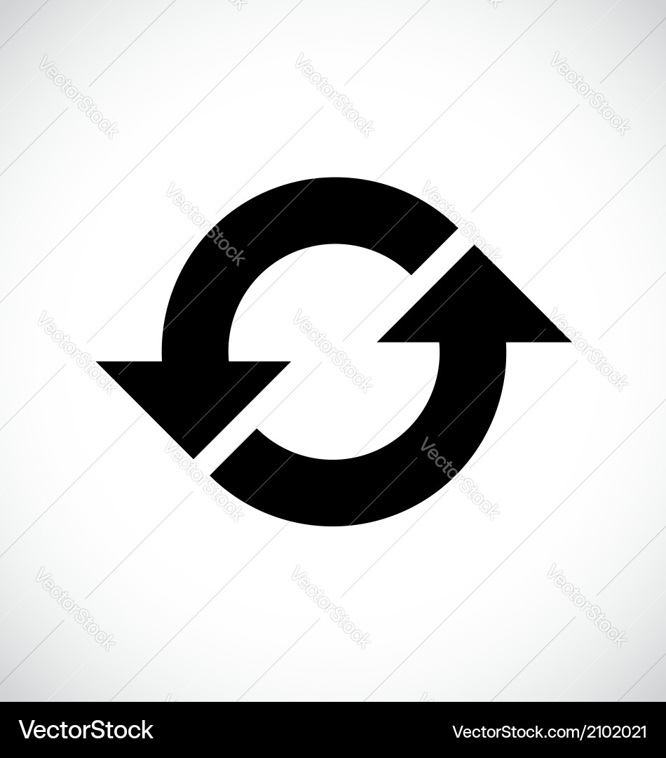 Circular Reload Arrow Icon vector image
