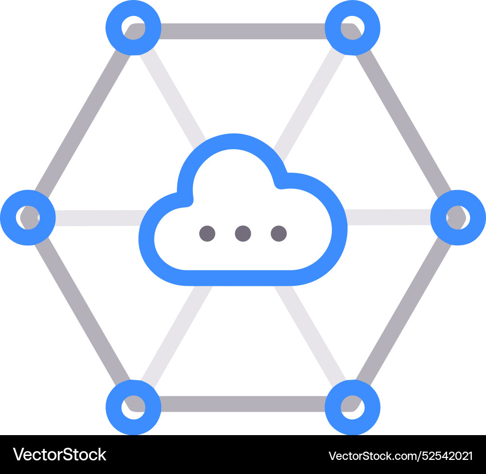 Cloud storage icon symbol image of the hosting Cloud storage icon symbol image of the hosting vector image
