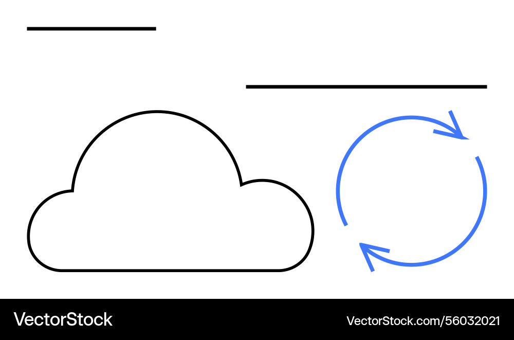 Cloud with arrows suggesting synchronization Cloud with arrows suggesting synchronization vector image