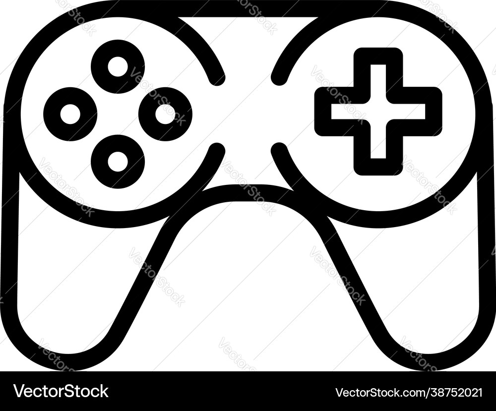 Console joystick icon outline style Console joystick icon outline style vector image