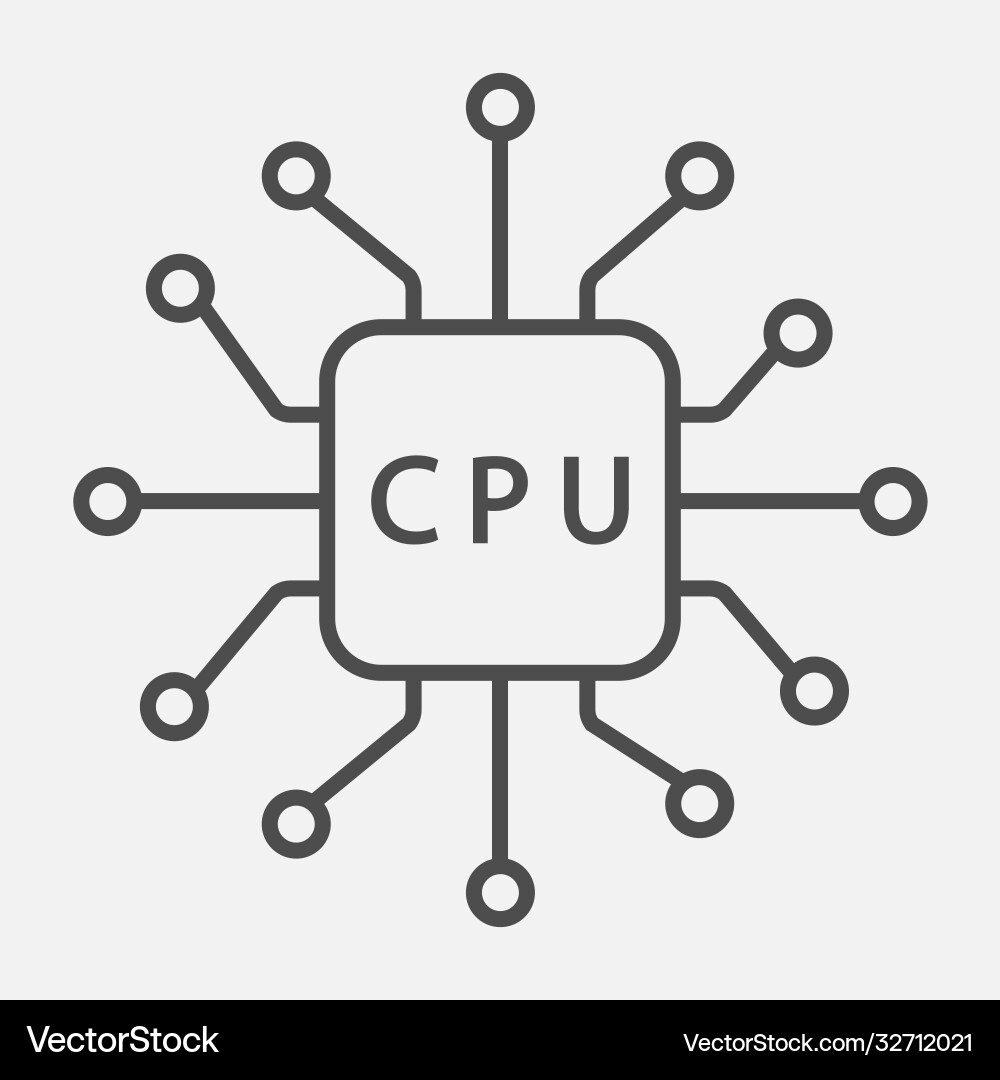 Cpu computer processor Cpu computer processor vector image