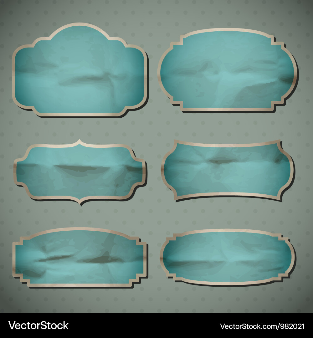Crumpled Paper Frames - Retro Style vector image
