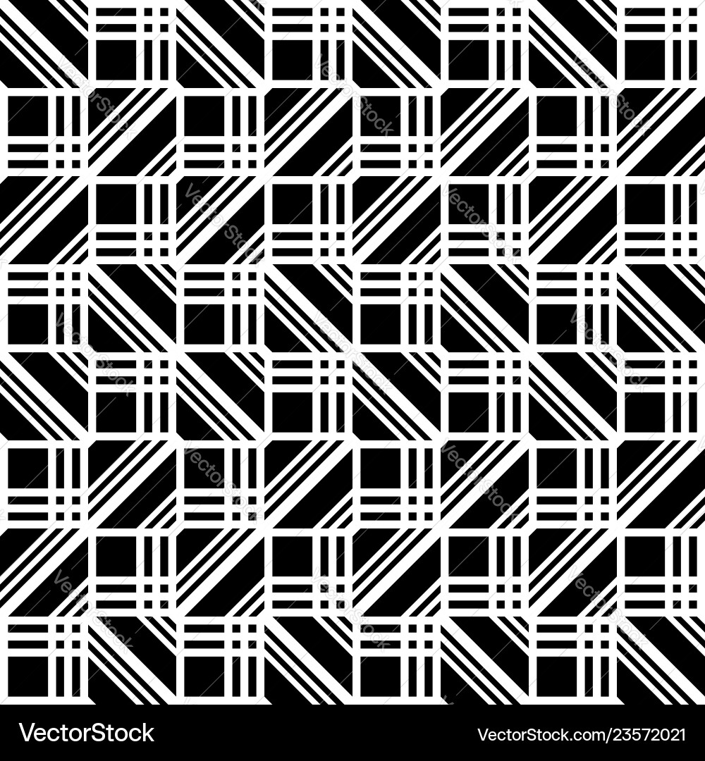 Design seamless monochrome geometric pattern vector image