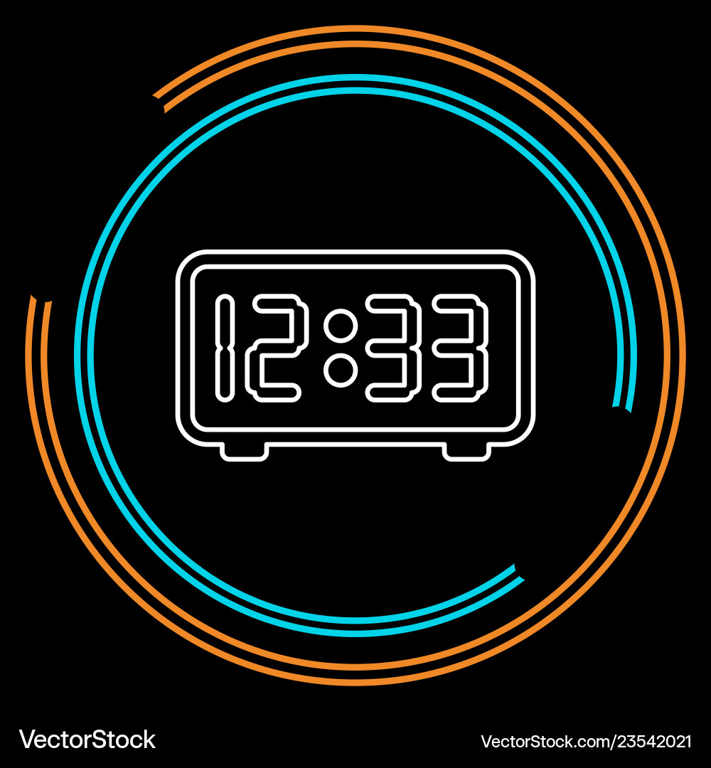 Digitale Anzeigeuhr - Timer Vektorbild